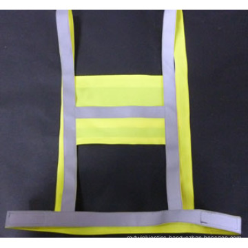 Reflective Band Vest of 100% Polyester Knitting Fabric and High Luster Reflective Tape